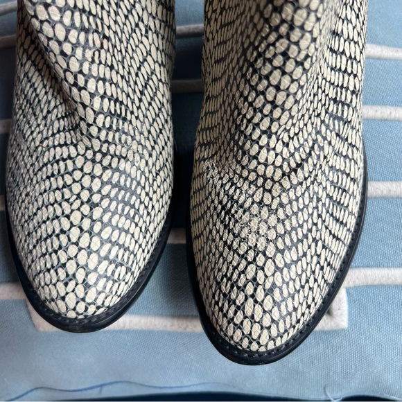 Matisse gorgeous leather python white & black snake boots 7.5 - Picture 7 of 10